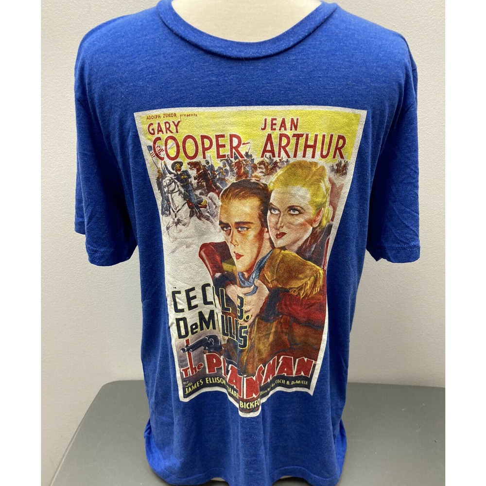 The Plainsman Movie Poster T-Shirt 1941 Gary Cooper Large Cecil B Demile Retro
